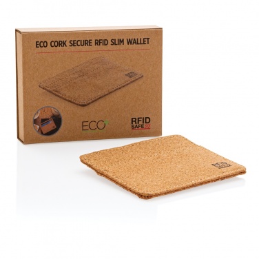 Logo trade promotional items picture of: Cork secure RFID slim wallet