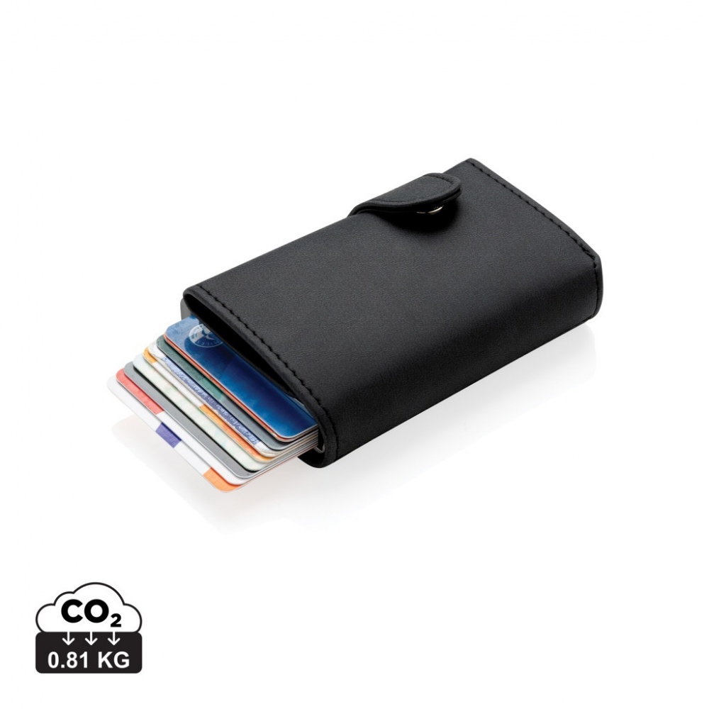 Logotrade advertising product image of: Standard aluminium RFID cardholder with PU wallet