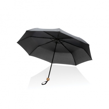 Logo trade promotional merchandise picture of: 20.5" Impact AWARE™ RPET 190T Pongee bamboo mini umbrella