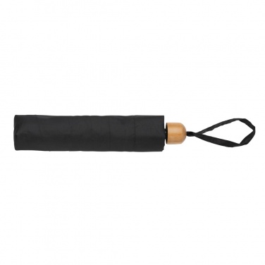 Logo trade promotional items image of: 20.5" Impact AWARE™ RPET 190T Pongee bamboo mini umbrella