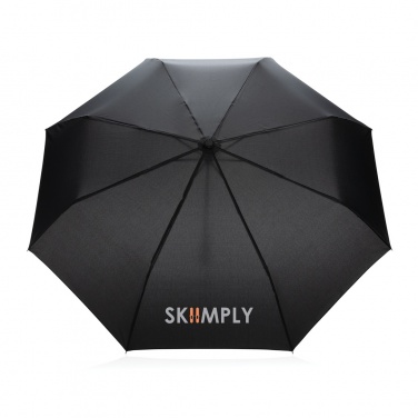 Logo trade promotional gifts picture of: 20.5" Impact AWARE™ RPET 190T Pongee bamboo mini umbrella