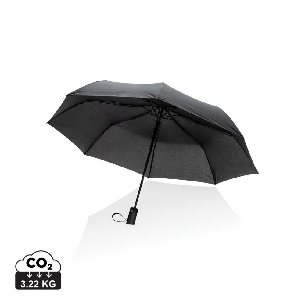 Logo trade promotional item photo of: 21" Impact AWARE™ RPET 190T mini auto open umbrella