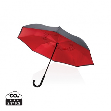 Logo trade promotional item photo of: 23" Impact AWARE™ RPET 190T reversible umbrella