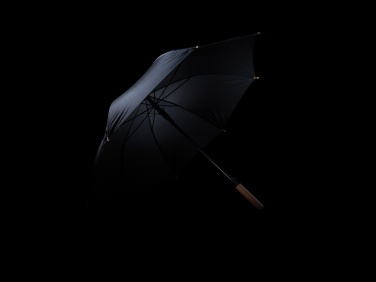 Logotrade corporate gift picture of: 23" Impact AWARE™ RPET 190T auto open bamboo umbrella