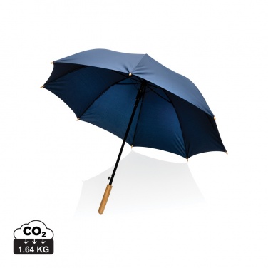 Logotrade promotional merchandise picture of: 23" Impact AWARE™ RPET 190T auto open bamboo umbrella