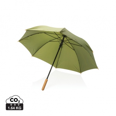 Logotrade promotional giveaways photo of: 23" Impact AWARE™ RPET 190T auto open bamboo umbrella