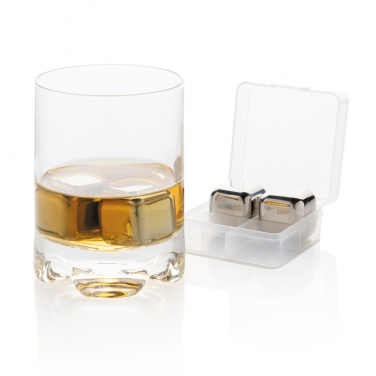 Logotrade advertising product picture of: Re-usable stainless steel ice cubes 4pc