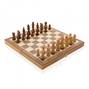 Logo trade promotional products image of: Luxury wooden foldable chess set