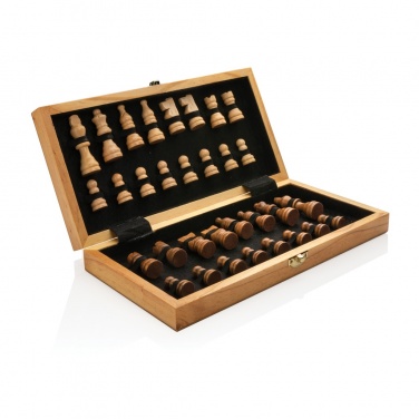 Logotrade promotional product image of: Luxury wooden foldable chess set