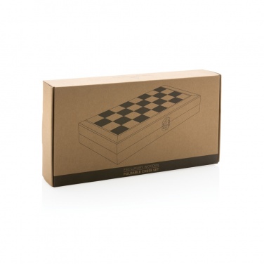 Logo trade advertising products image of: Luxury wooden foldable chess set