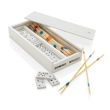 Logotrade promotional item picture of: Deluxe mikado/domino in wooden box