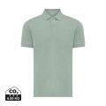 Iqoniq Yosemite recycled cotton pique polo, iceberg green