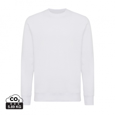 Logo trade promotional merchandise image of: Iqoniq Etosha lightweight recycled cotton crew neck