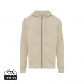 Iqoniq Abisko recycled cotton zip through hoodie, desert