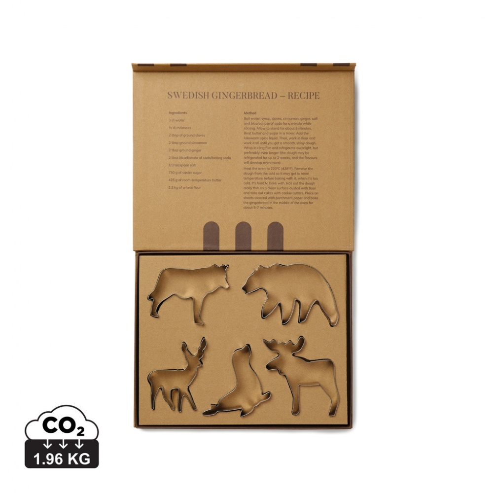 Logo trade promotional item photo of: VINGA Nordic big 5 cookie cutter 5-piece set