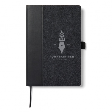 Logo trade promotional gifts image of: VINGA Albon GRS recycled felt notebook