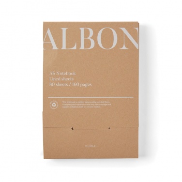 Logotrade promotional product picture of: VINGA Albon GRS recycled felt notebook