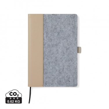 Logotrade promotional product picture of: VINGA Albon GRS recycled felt notebook