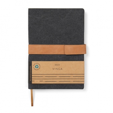 Logo trade corporate gifts image of: VINGA Bosler RCS recycled paper notebook