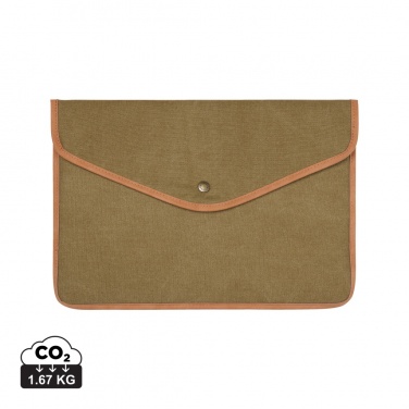 Logo trade promotional items image of: VINGA Bosler GRS recycled canvas 14" laptop sleeve