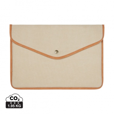 Logo trade promotional items image of: VINGA Bosler GRS recycled canvas 16" laptop sleeve