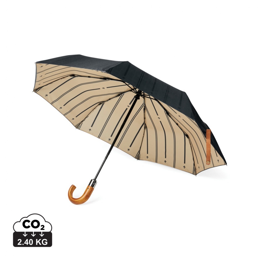 Logo trade promotional gift photo of: VINGA Bosler AWARE™ recycled pet 21" foldable umbrella