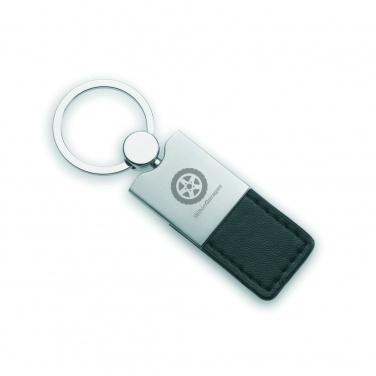 Logotrade promotional products photo of: PU and metal key ring Helsinki