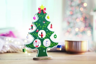 Logo trade promotional gifts picture of: Wooden xmas tree decoration