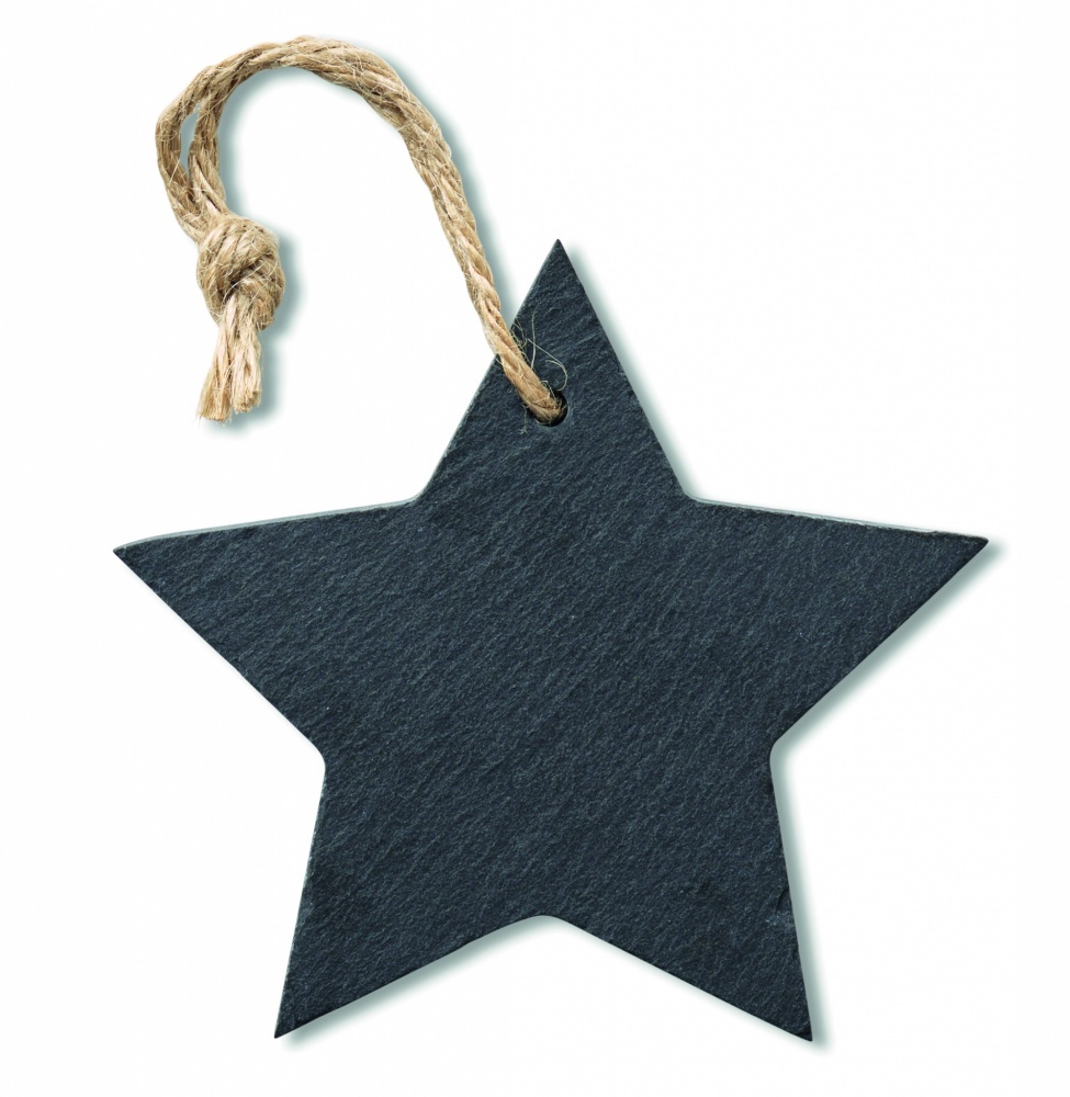 Logo trade promotional merchandise image of: Slate xmas hanger star