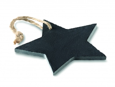 Logo trade promotional giveaway photo of: Slate xmas hanger star