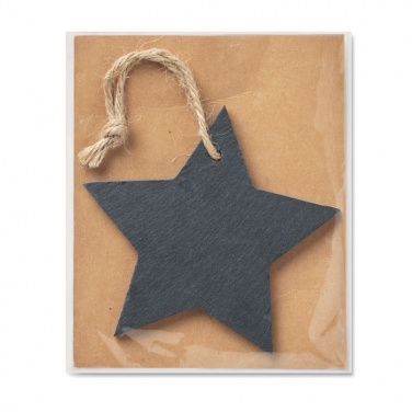 Logo trade promotional items image of: Slate xmas hanger star