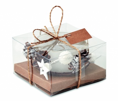 Logo trade promotional items image of: Christmas candle holder