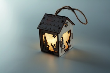 Logo trade promotional merchandise picture of: MDF house with light