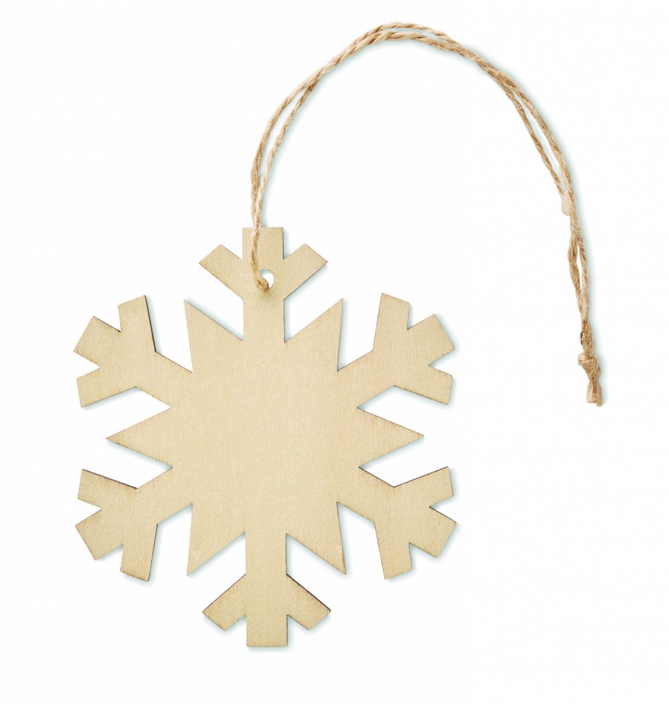 Logo trade promotional merchandise photo of: Snowflake Tree hanger