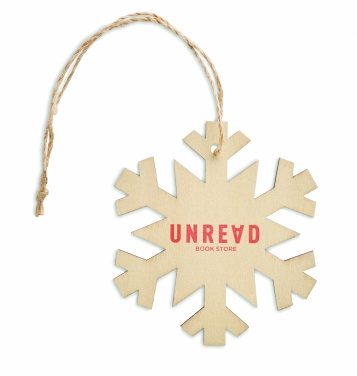 Logo trade promotional items image of: Snowflake Tree hanger