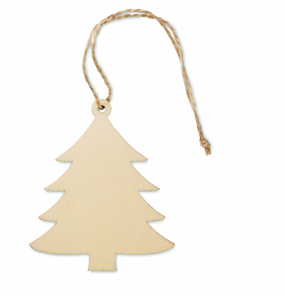 Logo trade promotional merchandise picture of: Wooden Tree shaped hanger