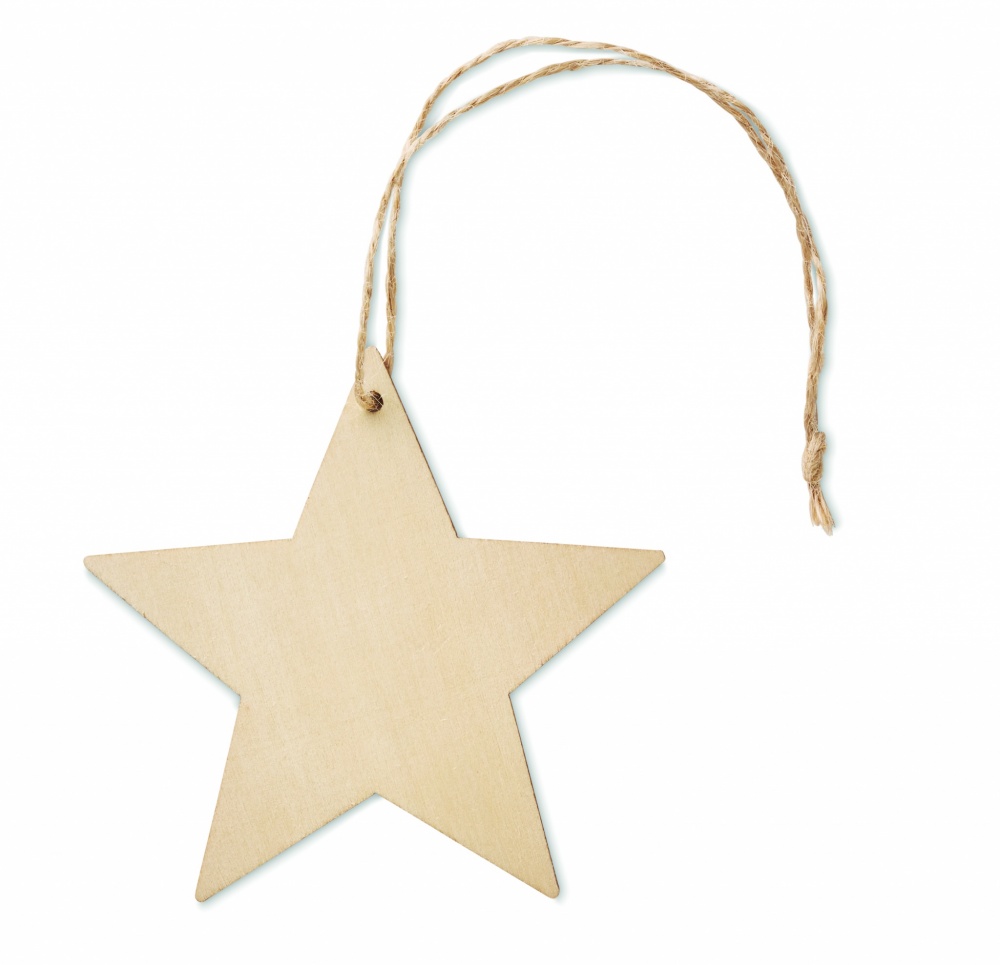 Logotrade promotional items photo of: Wooden star shaped hanger