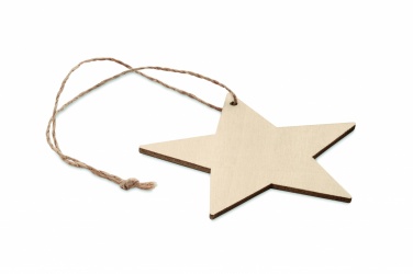 Logo trade promotional items picture of: Wooden star shaped hanger