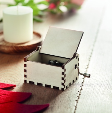 Logo trade advertising products image of: Wooden Christmas music box