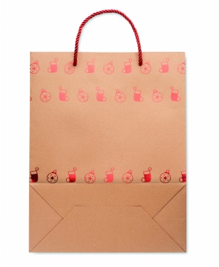 Logo trade corporate gifts image of: Gift paper bag with pattern