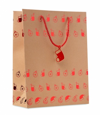 Logo trade corporate gift photo of: Gift paper bag with pattern