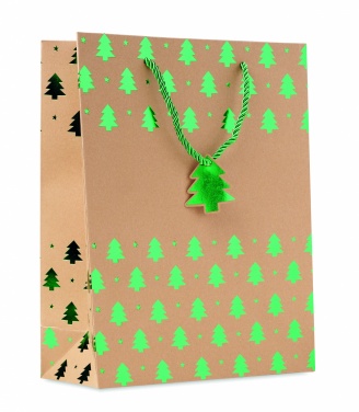 Logo trade business gifts image of: Gift paper bag with pattern