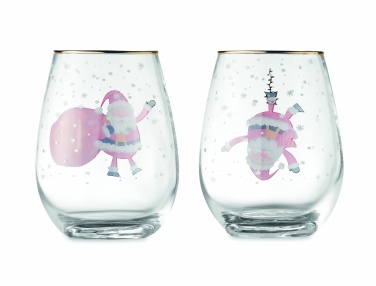 Logo trade corporate gifts picture of: Set of 2 Christmas glasses