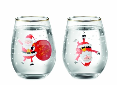 Logotrade promotional giveaway picture of: Set of 2 Christmas glasses