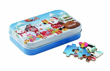 Logo trade promotional giveaways image of: Wooden Christmas puzzle