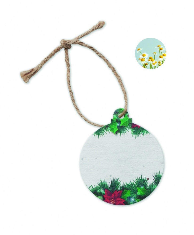 Logo trade promotional giveaways picture of: Seed paper Xmas ornament