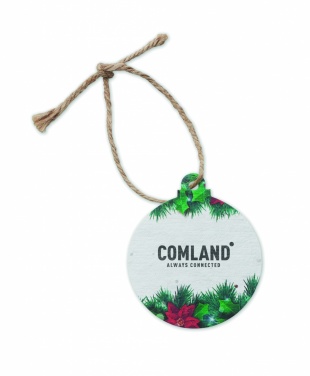 Logo trade promotional merchandise image of: Seed paper Xmas ornament