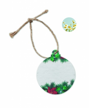 Logo trade promotional merchandise image of: Seed paper Xmas ornament