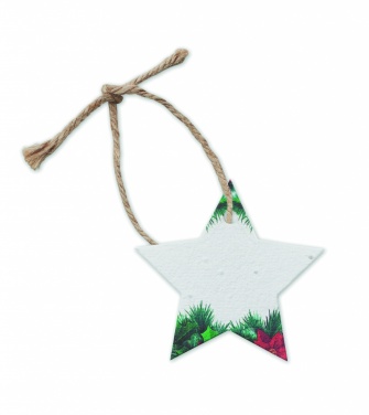 Logotrade promotional giveaway image of: Seed paper Xmas ornament