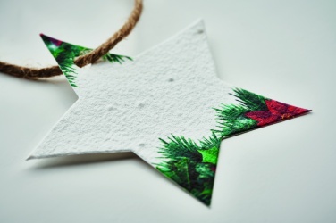 Logo trade business gift photo of: Seed paper Xmas ornament